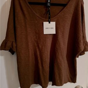 Fall: NWT Agnes and Dora brown shirt